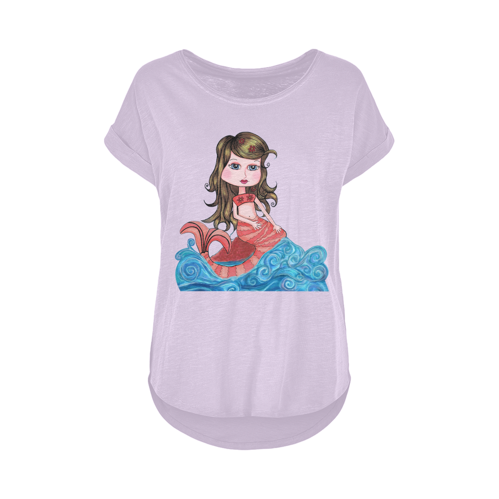 CORAL SIRENA Women's Long Slub T-Shirt XS-5XL
