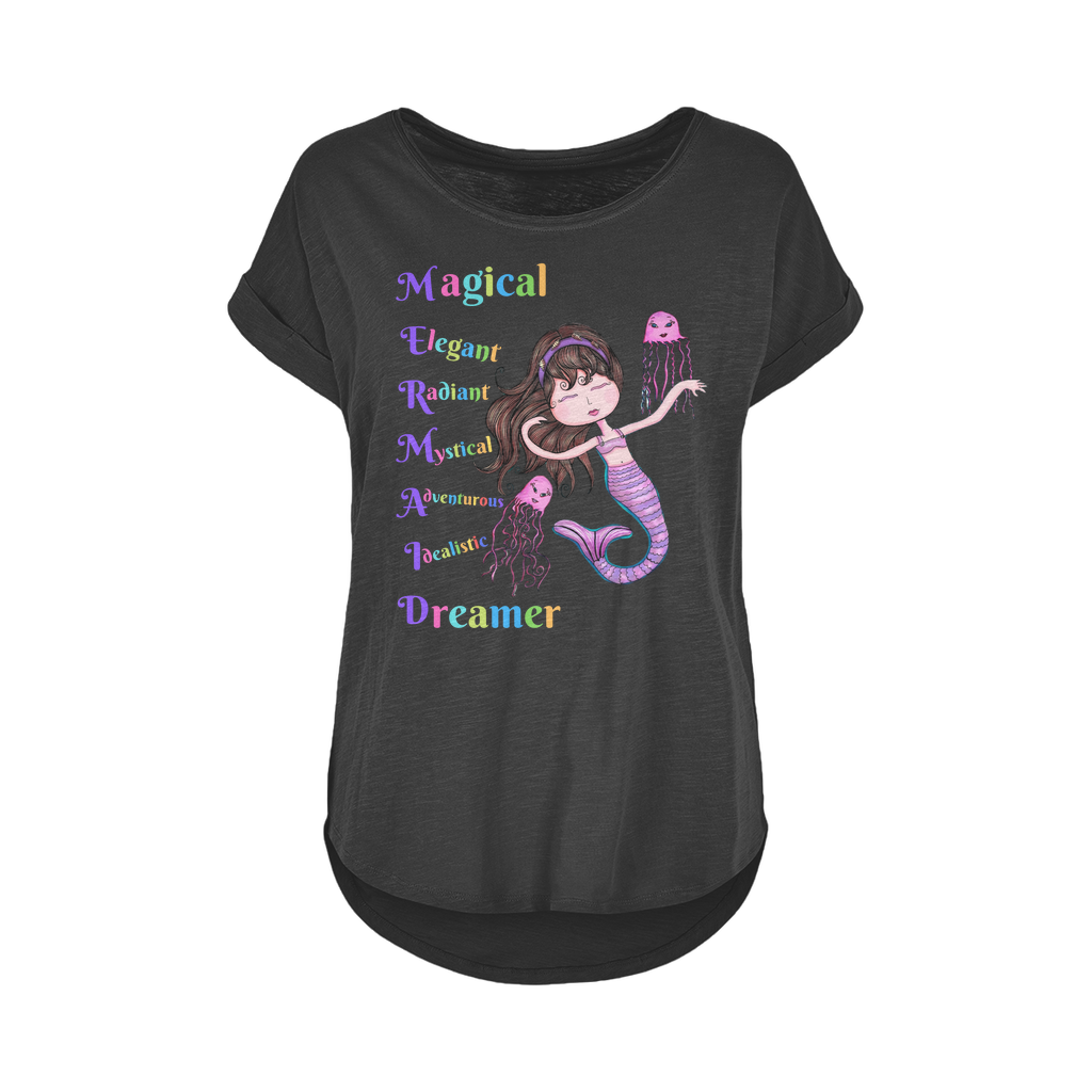 MAGICAL ELEGANT Women's Long Slub T-Shirt XS-5XL