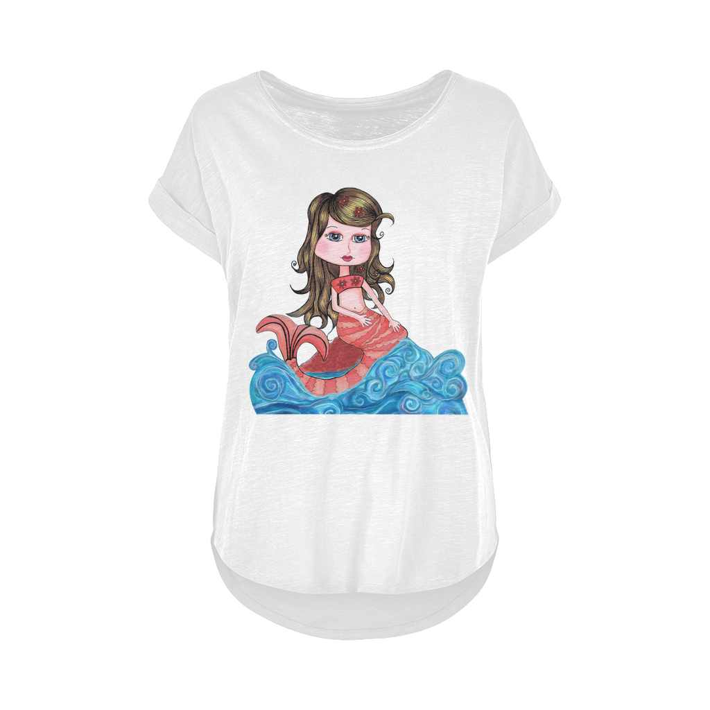 CORAL SIRENA Women's Long Slub T-Shirt XS-5XL