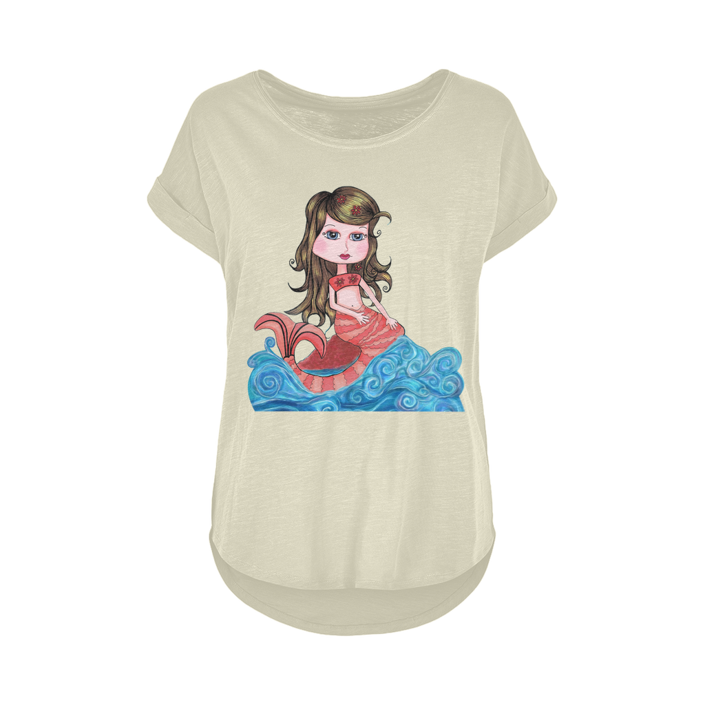 CORAL SIRENA Women's Long Slub T-Shirt XS-5XL