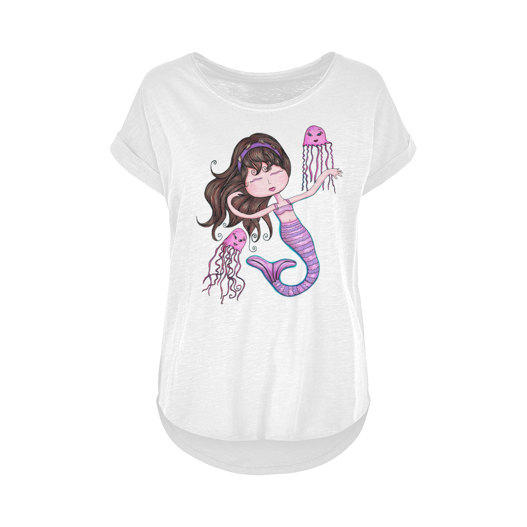 SANDRA SIRENA Women's Long Slub T-Shirt XS-5XL
