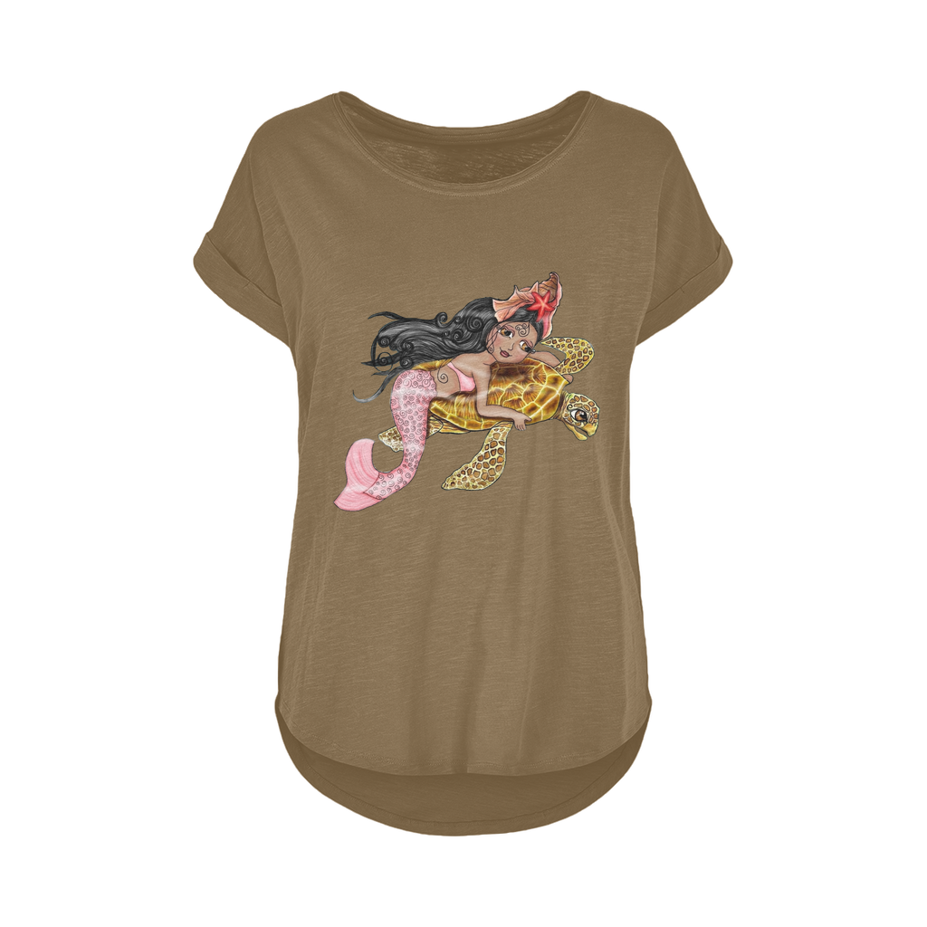 SOLYMAR SIRENA Women's Long Slub T-Shirt XS-5XL