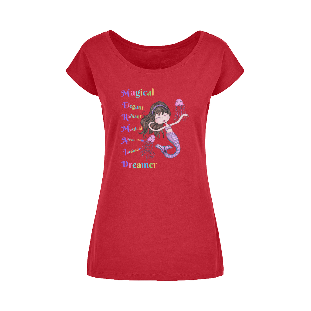 MAGICAL ELEGANT Wide Neck Womens T-Shirt XS-5XL