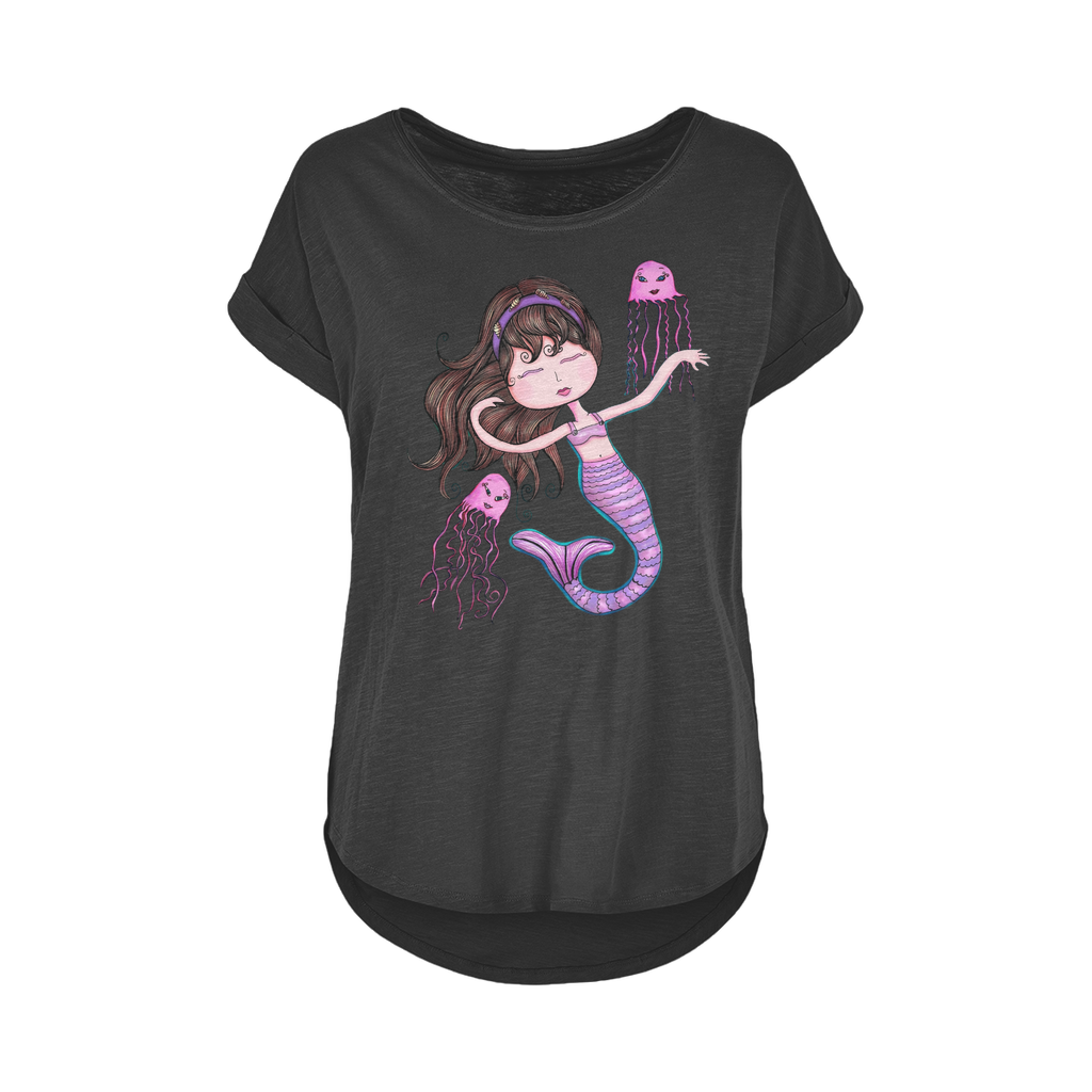 SANDRA SIRENA Women's Long Slub T-Shirt XS-5XL