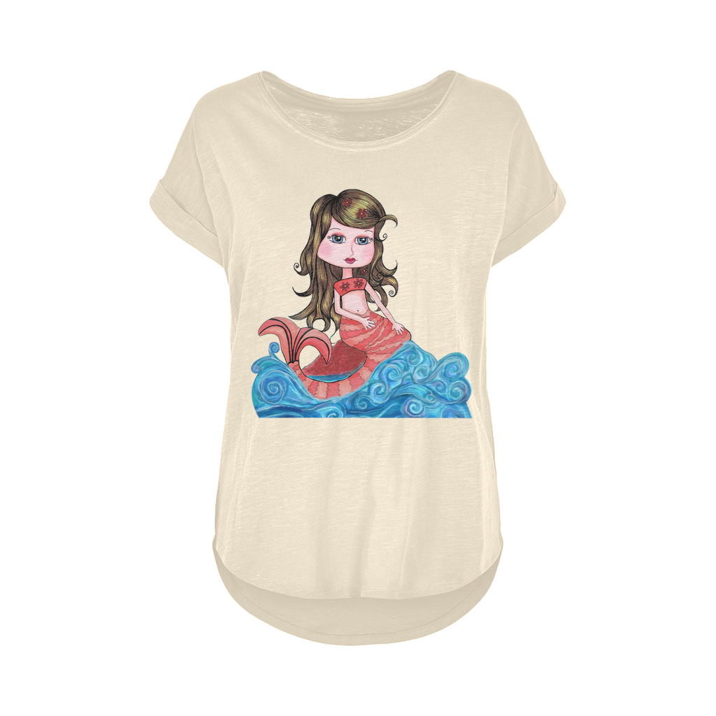 CORAL SIRENA Women's Long Slub T-Shirt XS-5XL