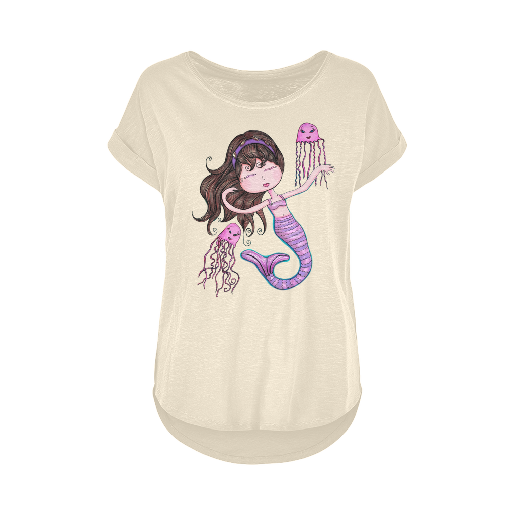 SANDRA SIRENA Women's Long Slub T-Shirt XS-5XL