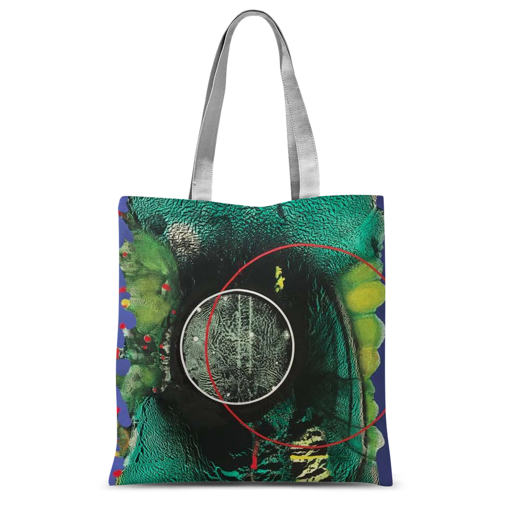 COMPOSICION MICROSCOPICA EN VERDE Y AZUL Classic Sublimation Tote Bag