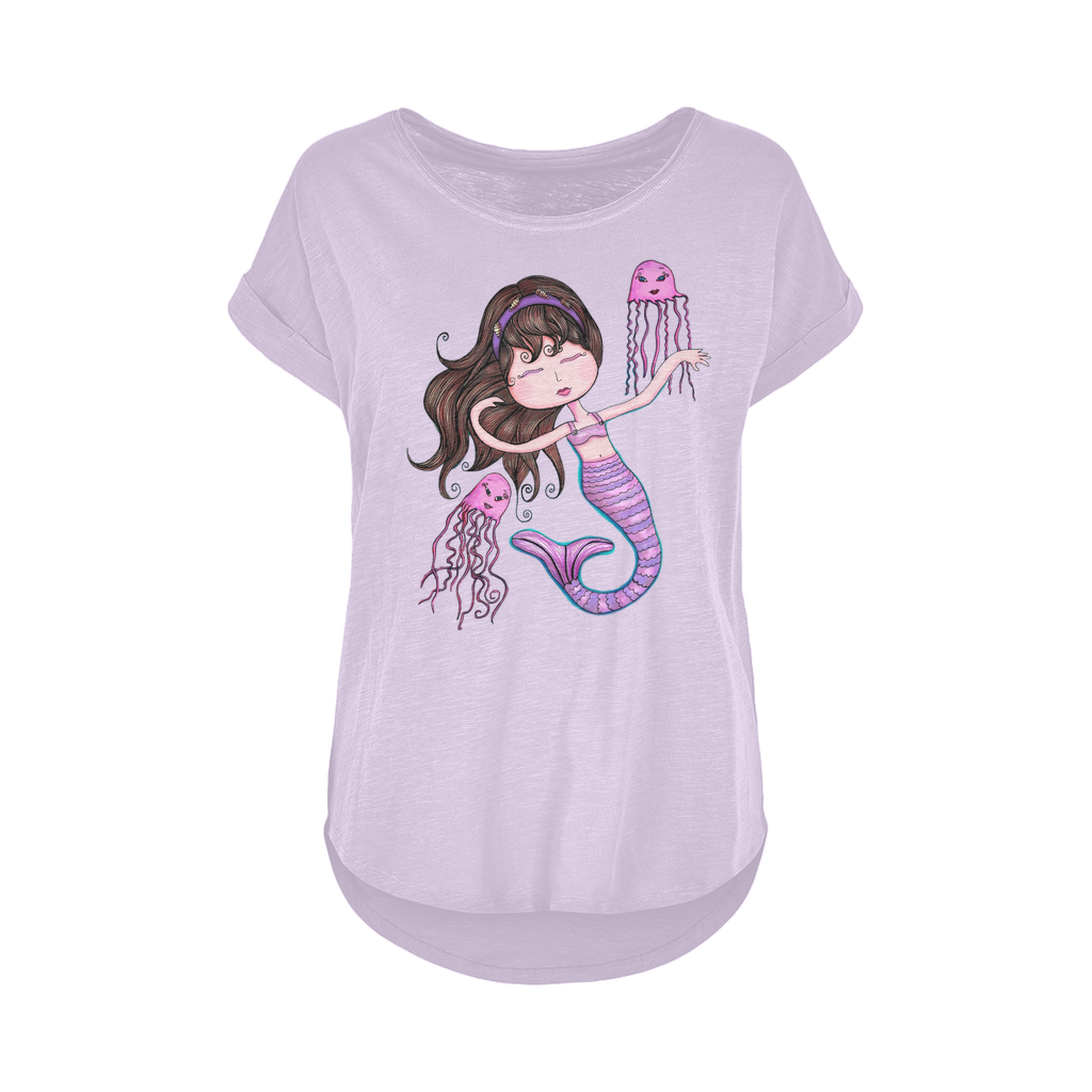 SANDRA SIRENA Women's Long Slub T-Shirt XS-5XL