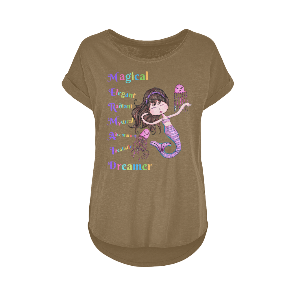 MAGICAL ELEGANT Women's Long Slub T-Shirt XS-5XL