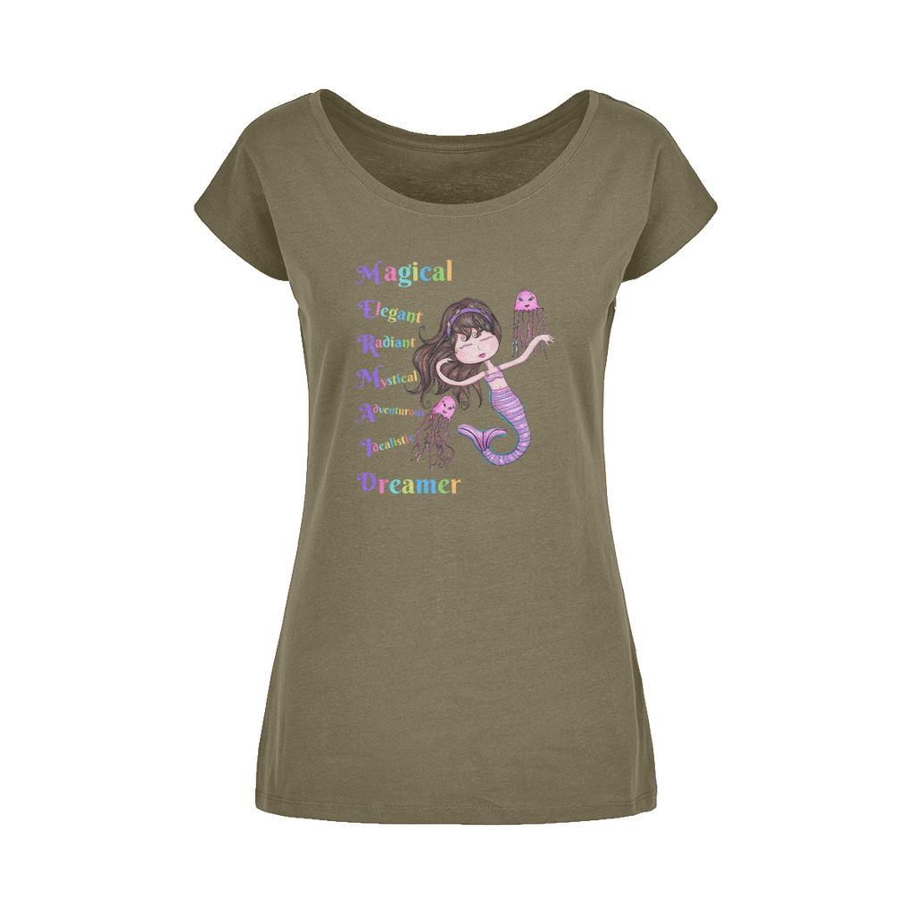 MAGICAL ELEGANT Wide Neck Womens T-Shirt XS-5XL