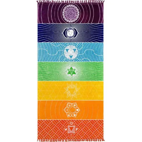 Rainbow Chakra Yoga Blanket
