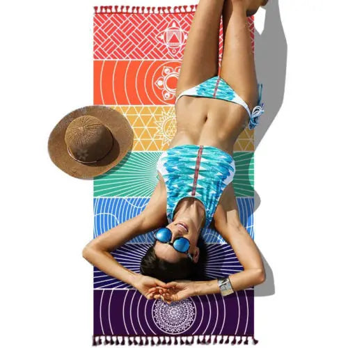 Rainbow Chakra Yoga Blanket