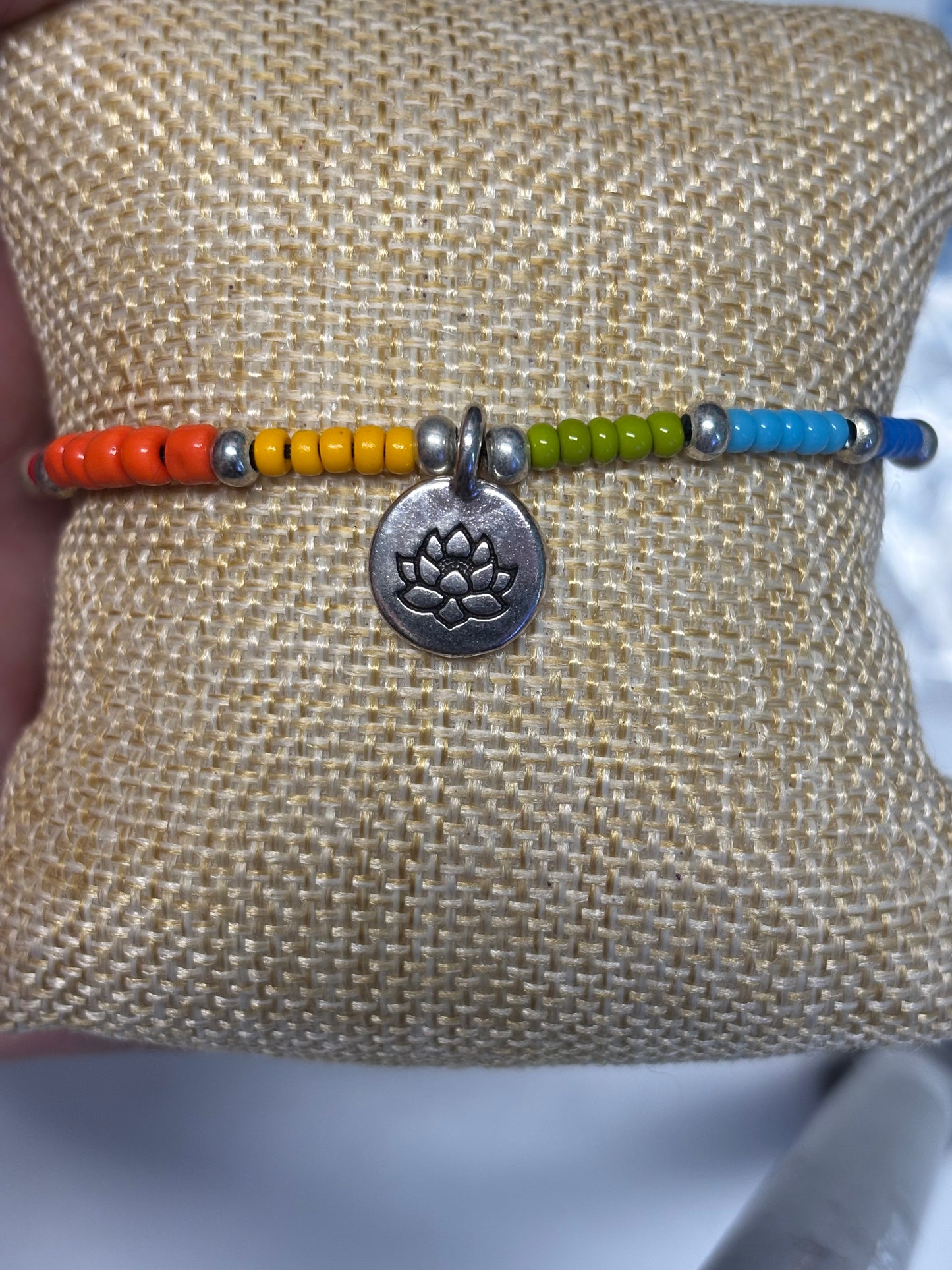 CHAKRA BRACELET with Lotus charm