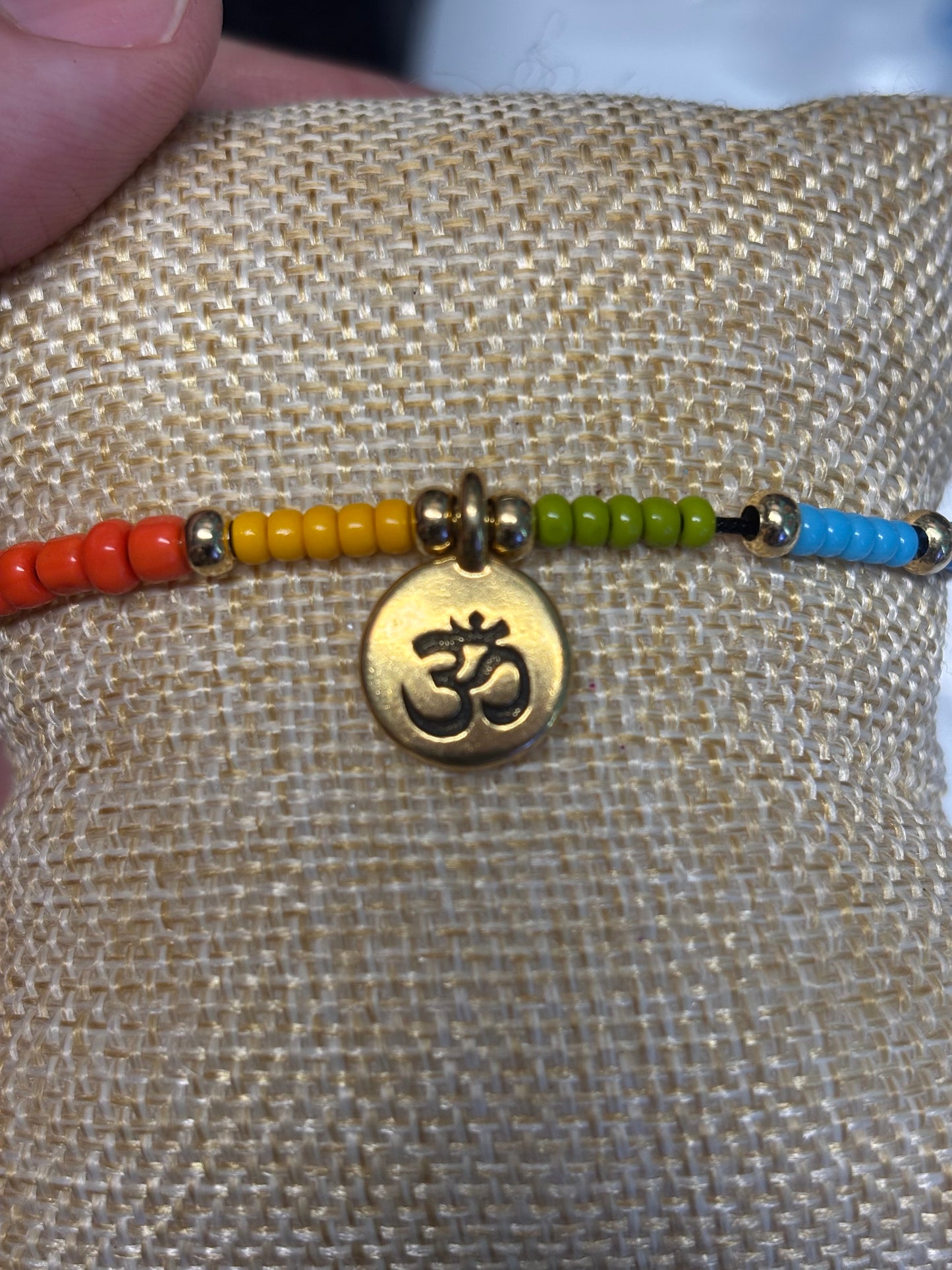 CHAKRA BRACELET with Om charm (gold)