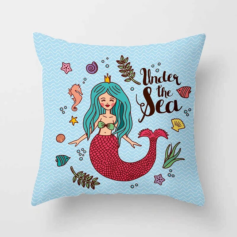 Cartoon Mermaid Pillowcase