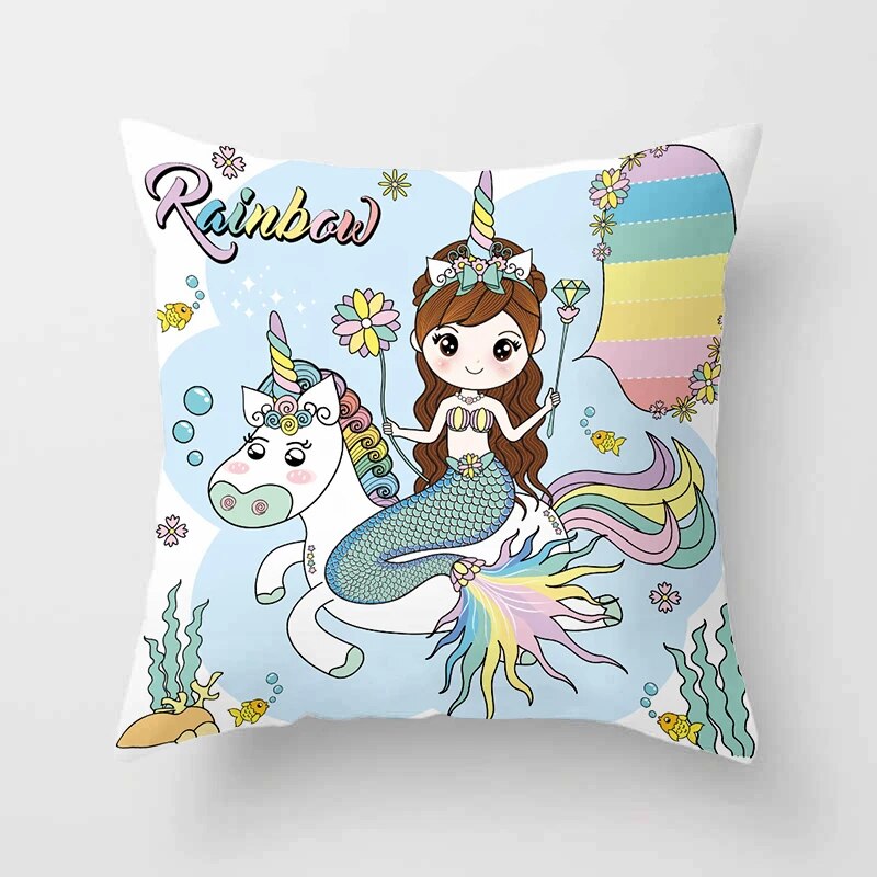Cartoon Mermaid Pillowcase