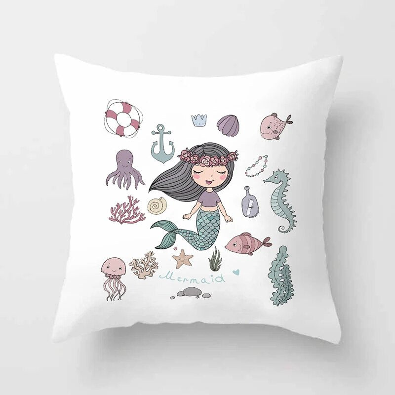 Cartoon Mermaid Pillowcase