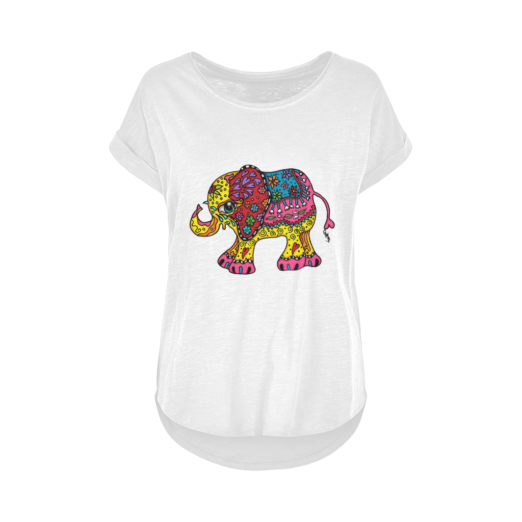 ROSE Women's Long Slub T-Shirt XS-5XL