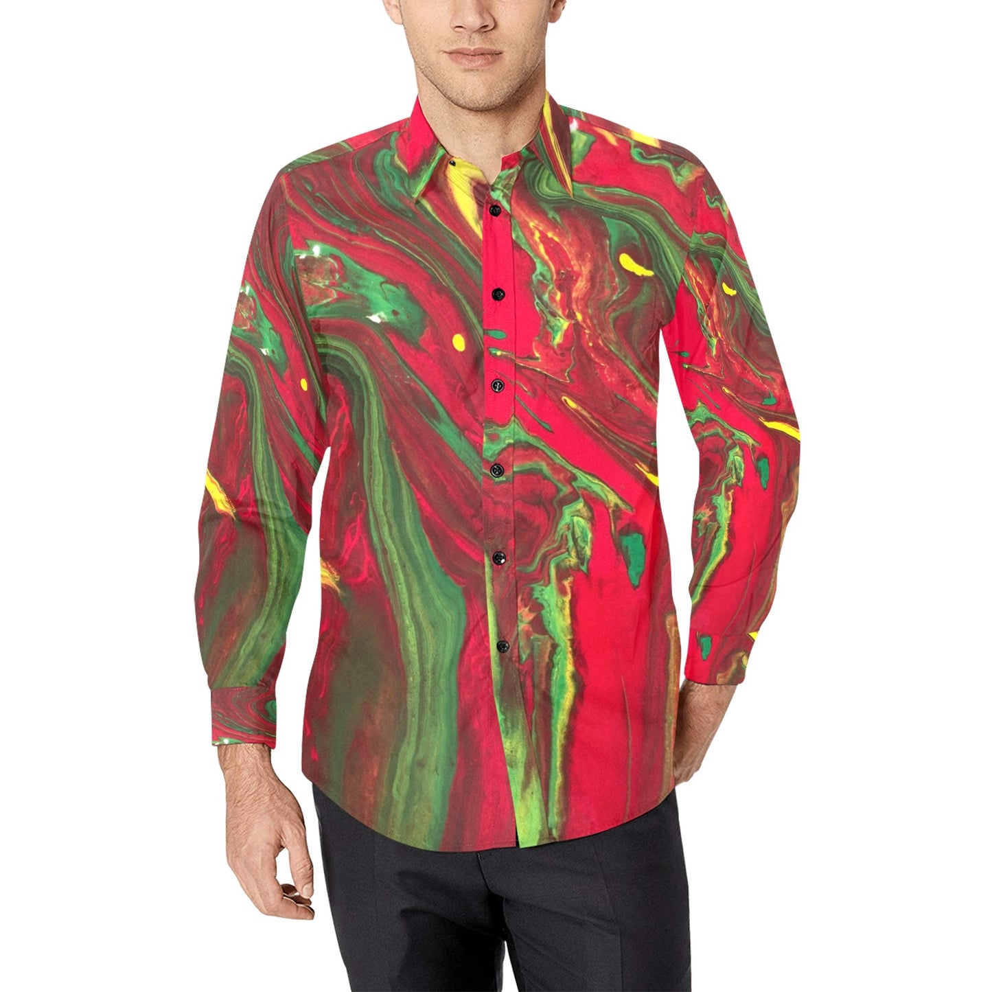Native Festival - Men's All Over Print Long Sleeve Shirt(Model T61)