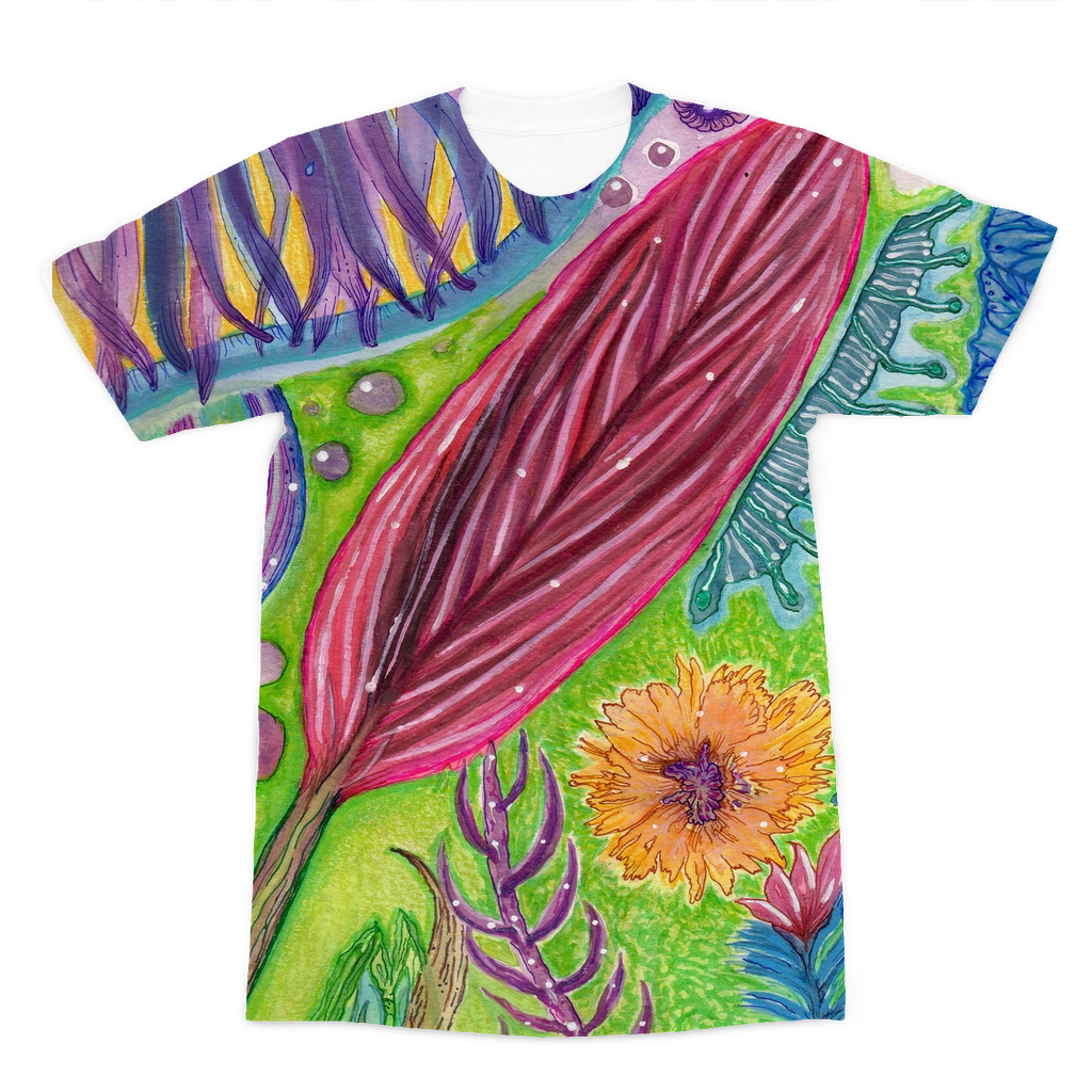 Acquerelli Fiori 1 Premium Sublimation Adult T-Shirt