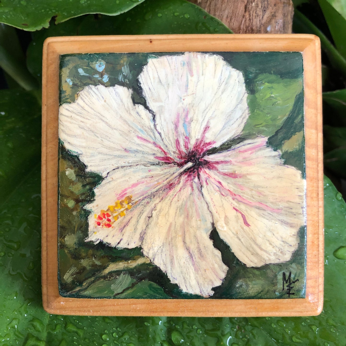 Artesanía - Flor de maga roja 1