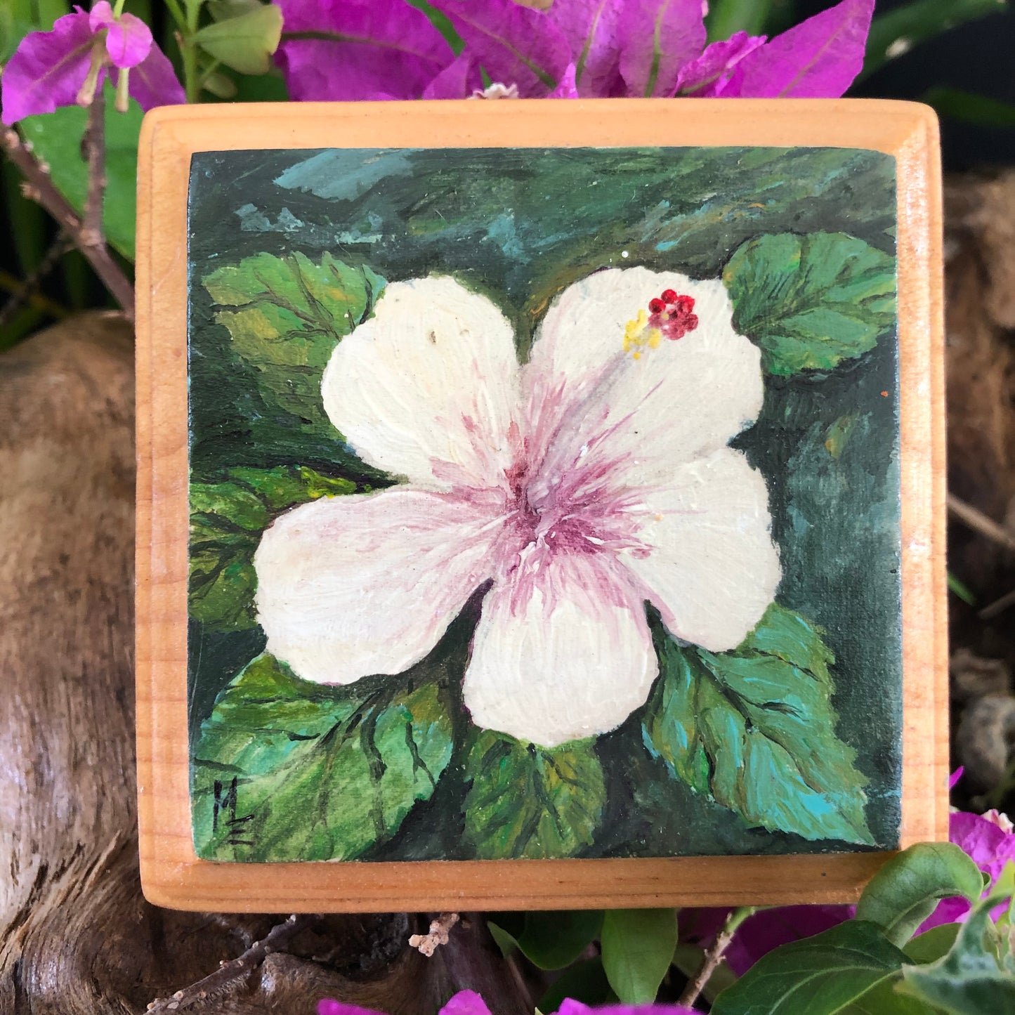 Artesanía - Flor blanca amapola 1