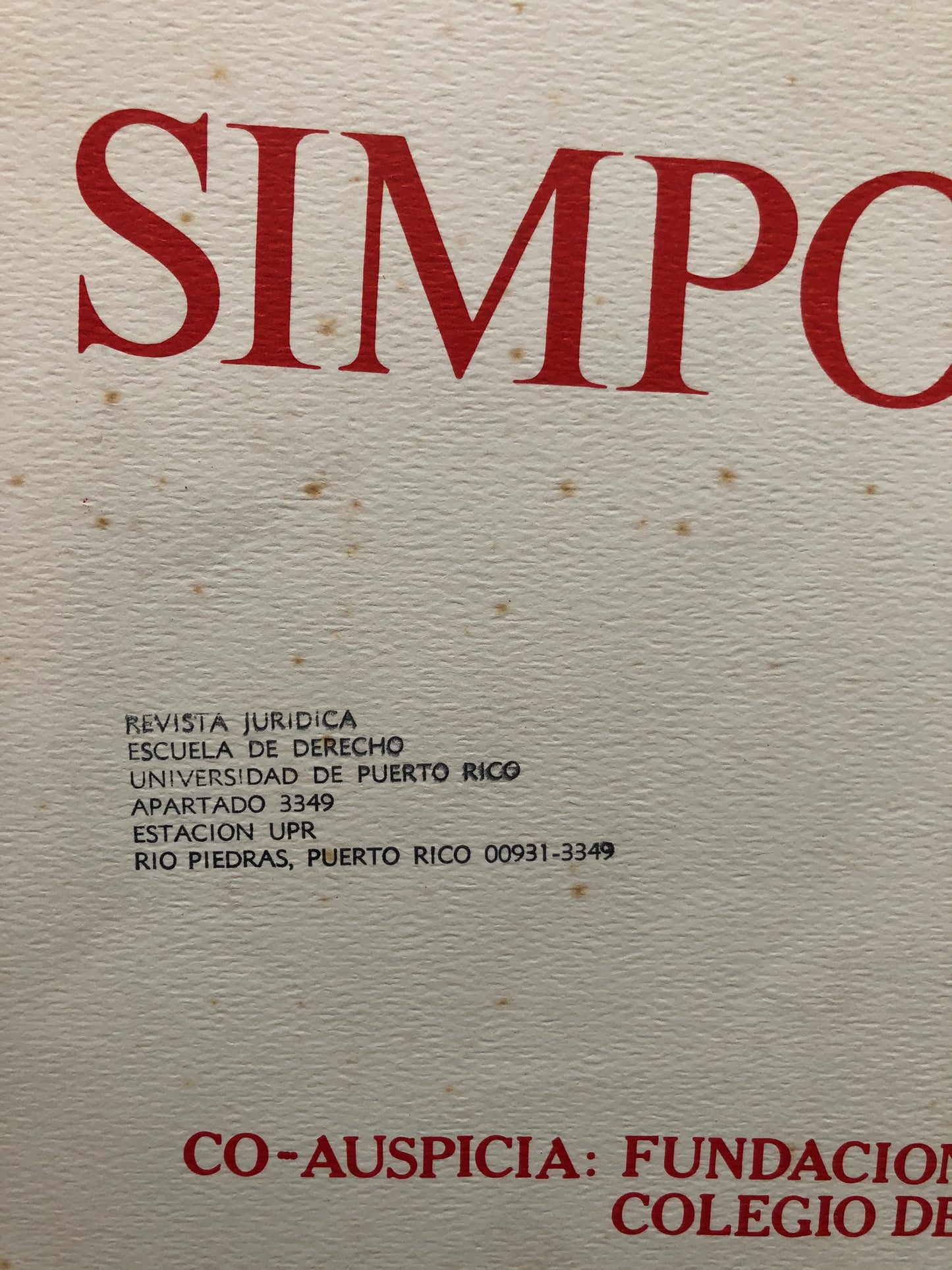 Simposio Hostos Maestro y Pensador del Derecho