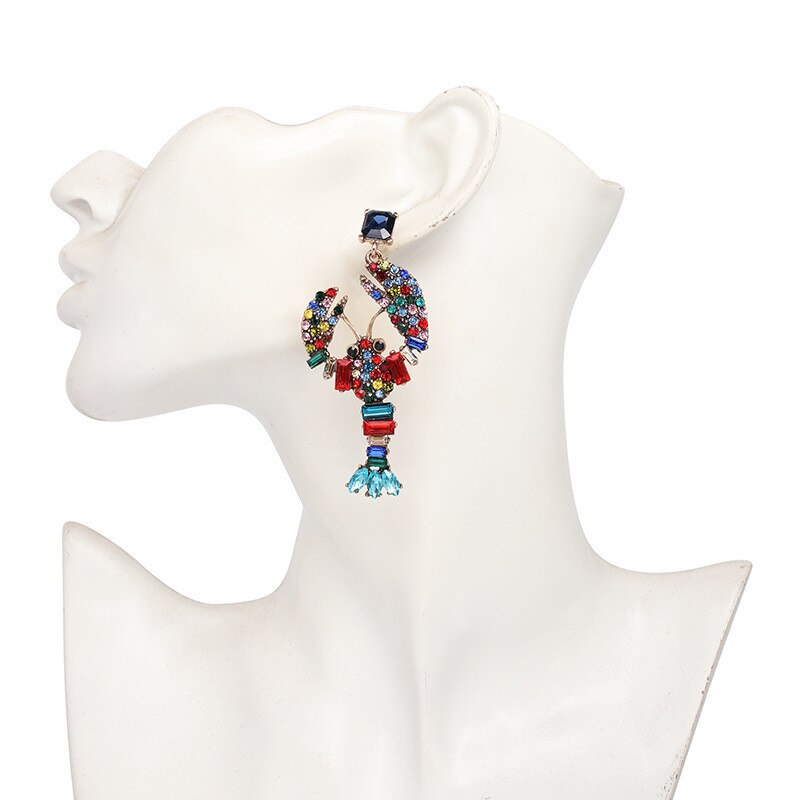 Lobster Crystal Earrings