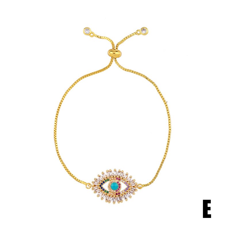 BOHO Turkish Evil Eye Bracelet Rainbow Hamsa