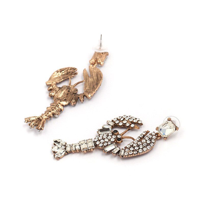 Lobster Crystal Earrings