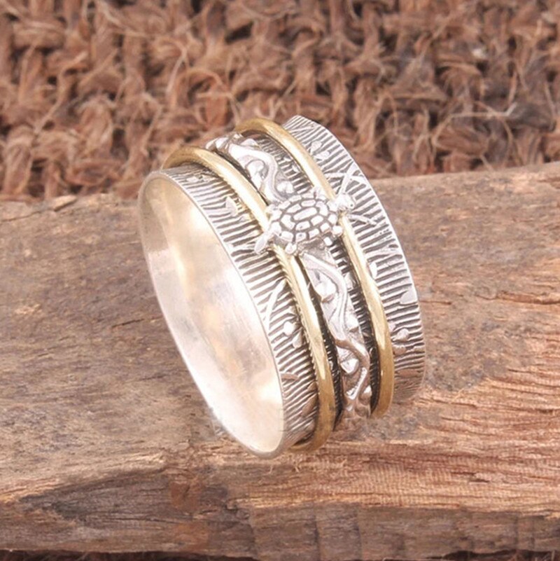 Vintage Turtle Spinner Ring