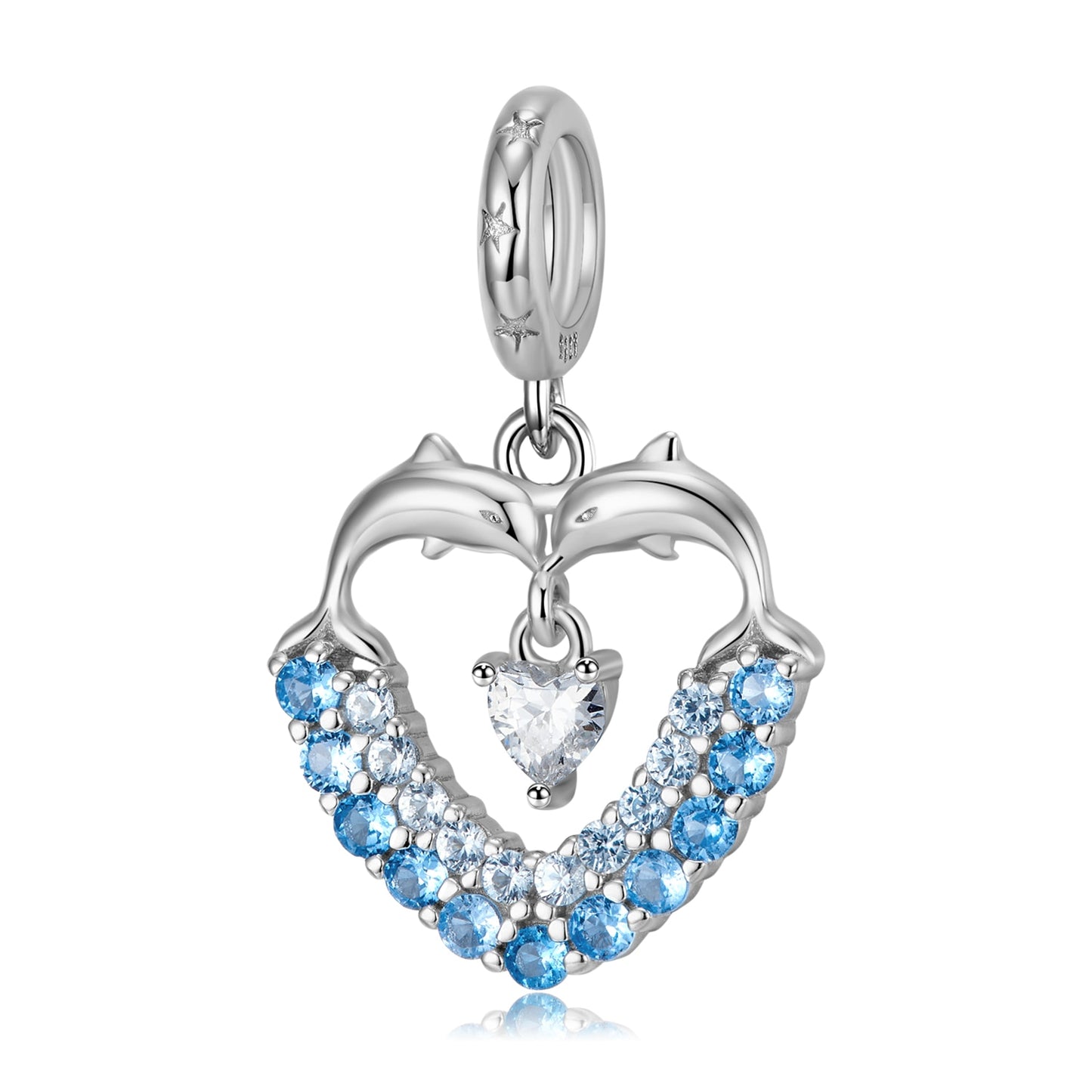 925 Sterling Silver Blue Sea World Mermaid