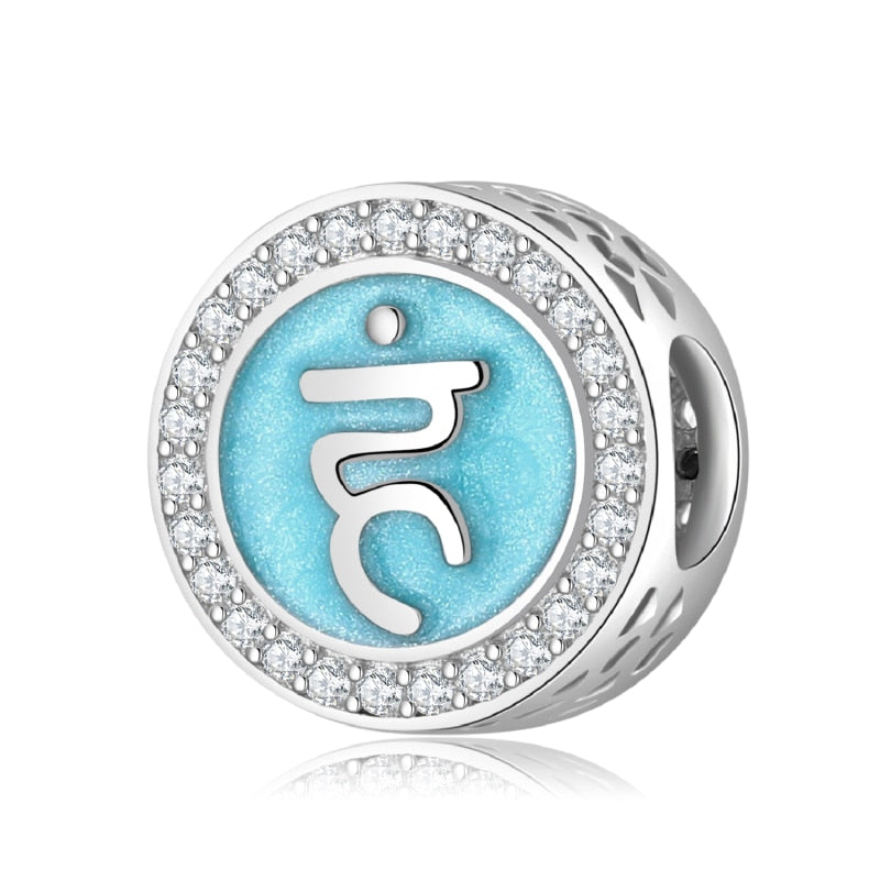925 Sterling Silver Color Chakra Yoga Charm
