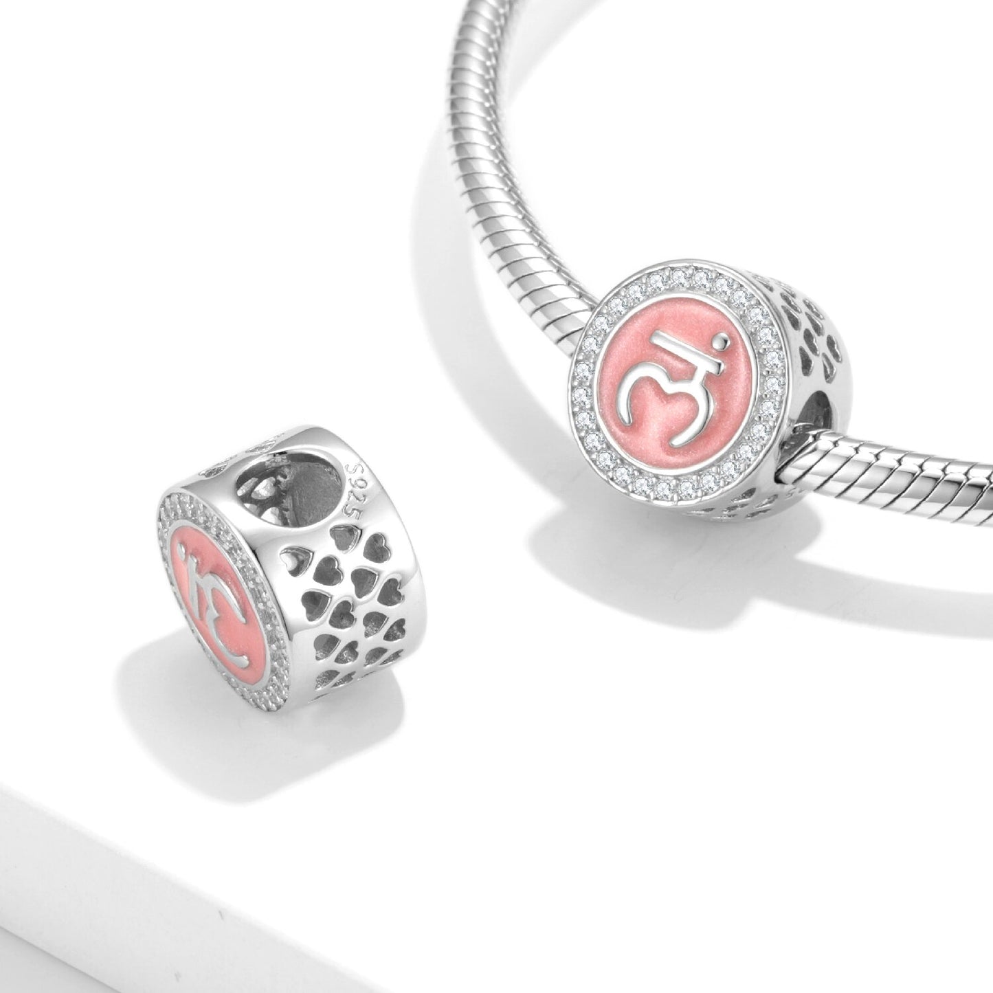 925 Sterling Silver Color Chakra Yoga Charm