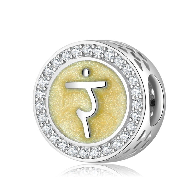 925 Sterling Silver Color Chakra Yoga Charm