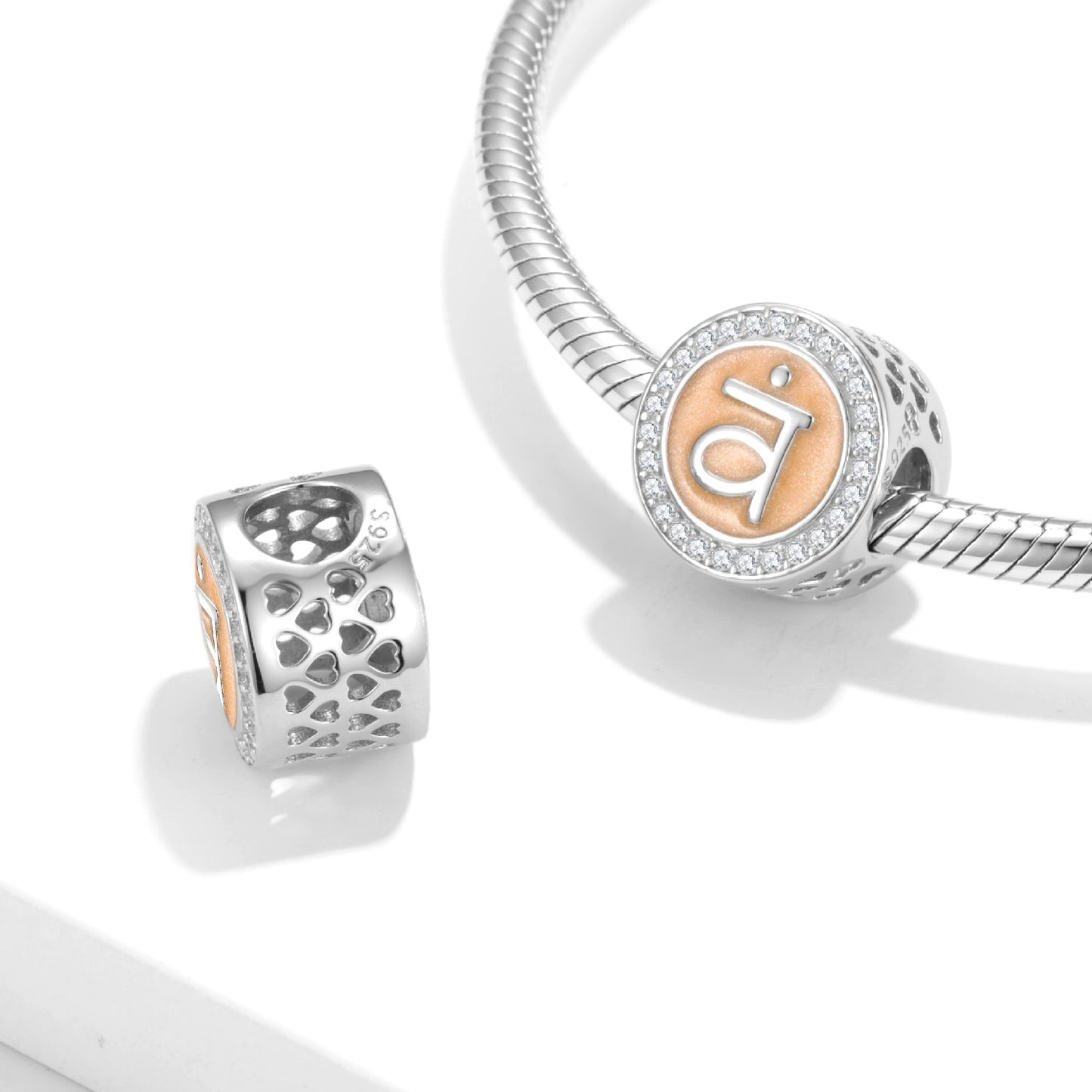 925 Sterling Silver Color Chakra Yoga Charm