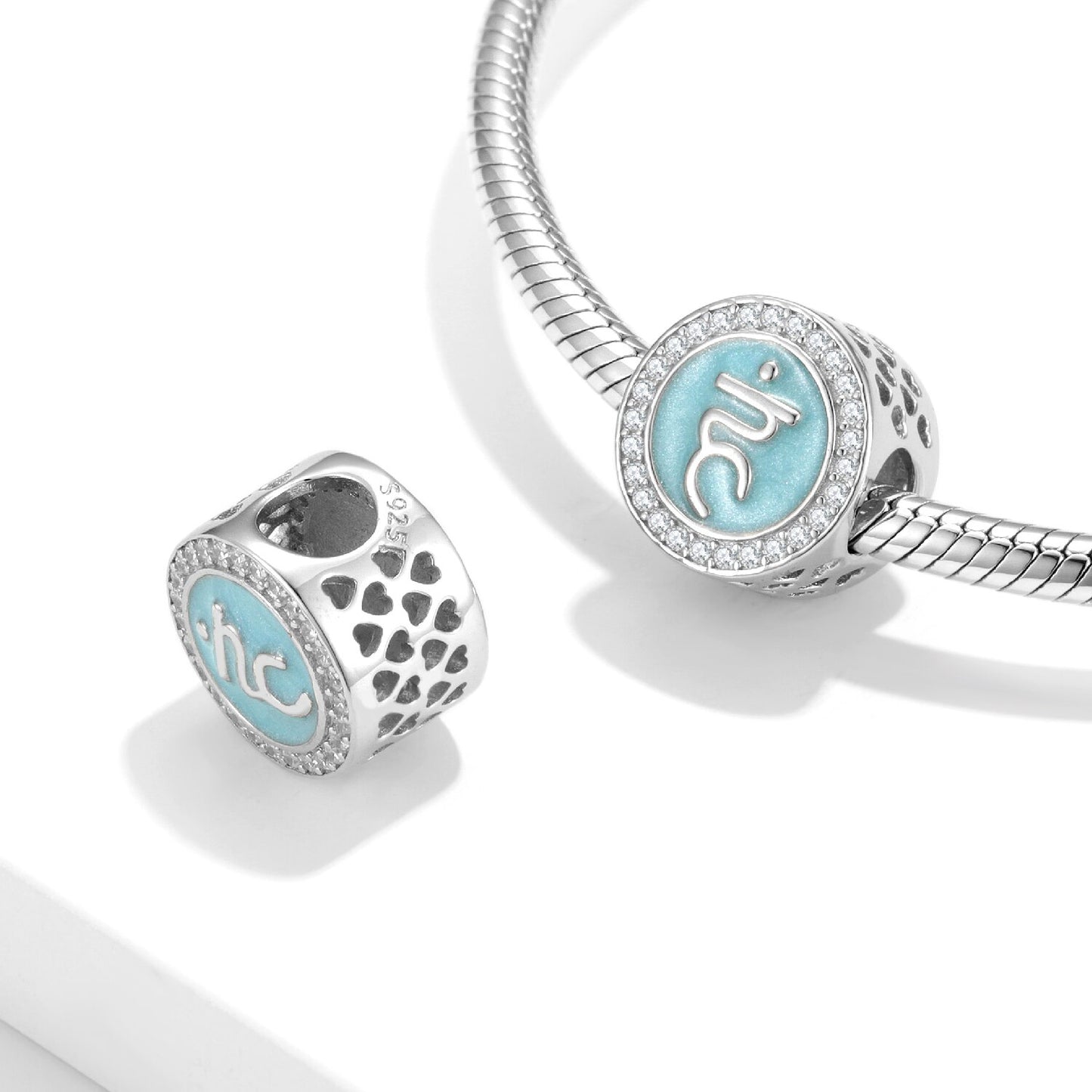 925 Sterling Silver Color Chakra Yoga Charm