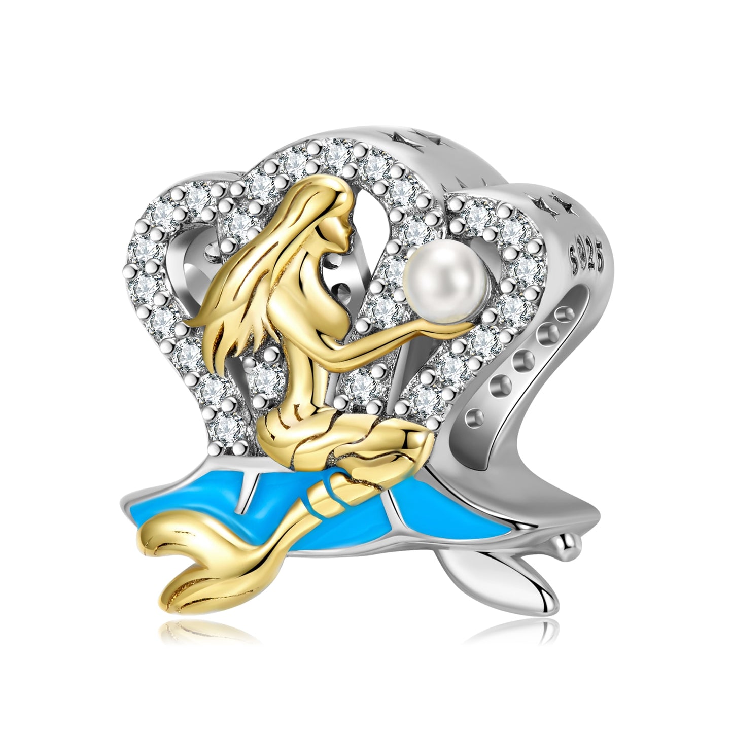 925 Sterling Silver Blue Sea World Mermaid