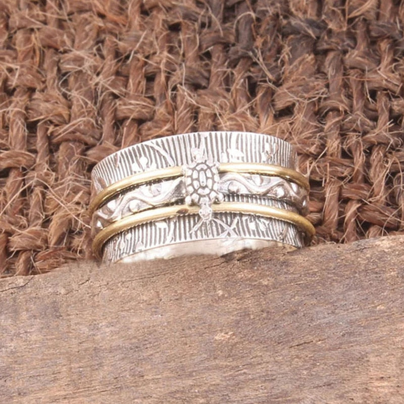 Vintage Turtle Spinner Ring