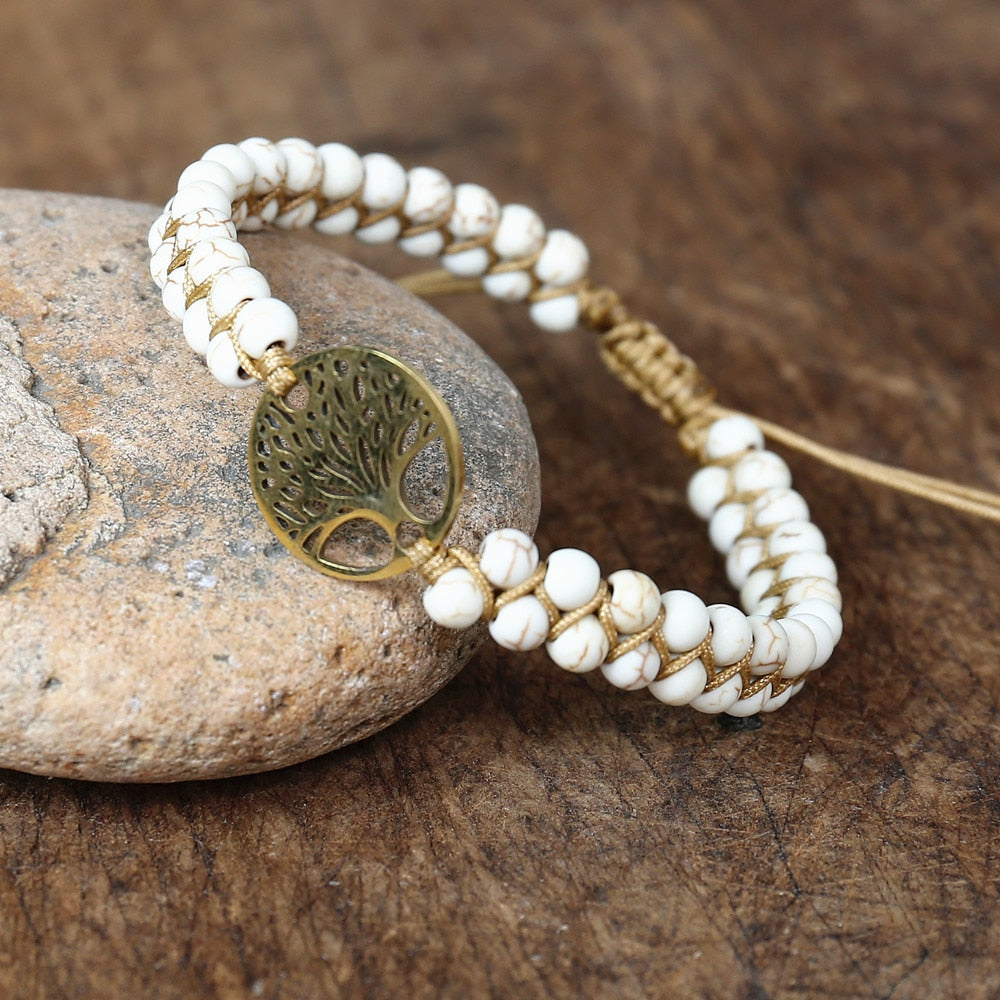 Boho Double Layer Natural Stone Jasper Bracelets