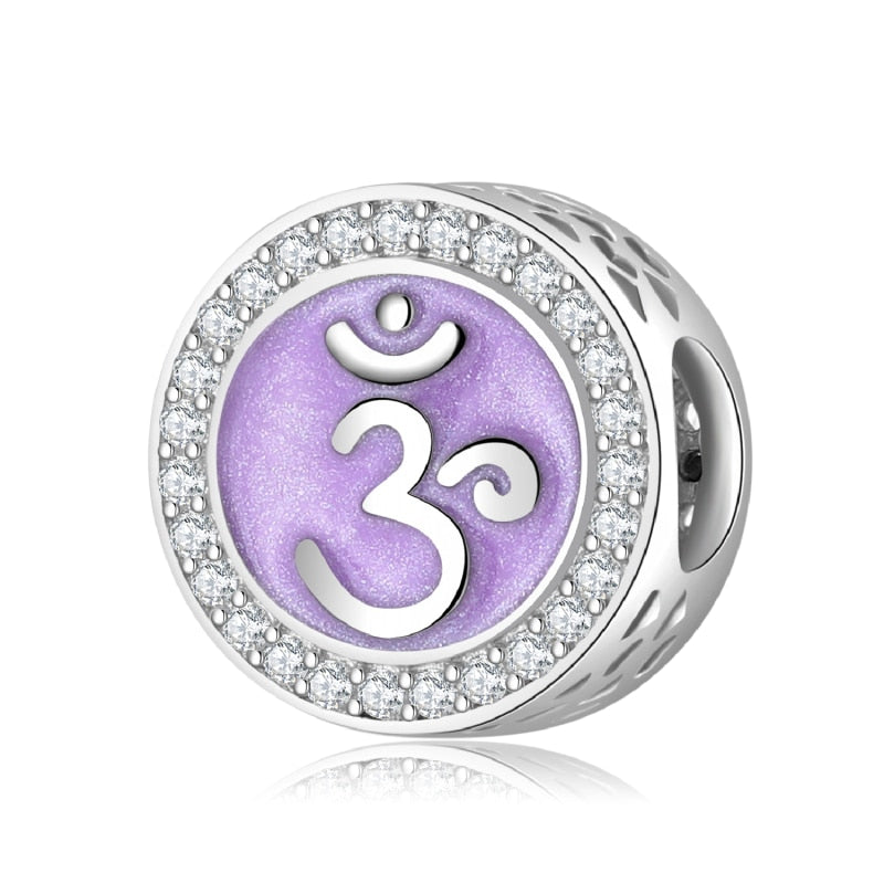 925 Sterling Silver Color Chakra Yoga Charm