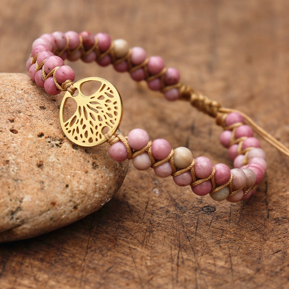 Boho Double Layer Natural Stone Jasper Bracelets