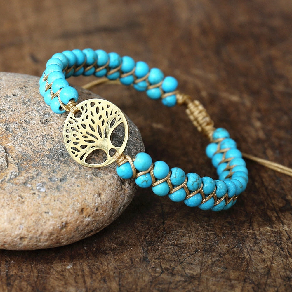 Boho Double Layer Natural Stone Jasper Bracelets