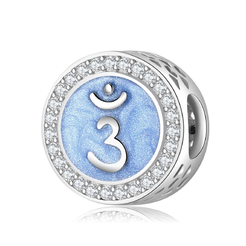 925 Sterling Silver Color Chakra Yoga Charm
