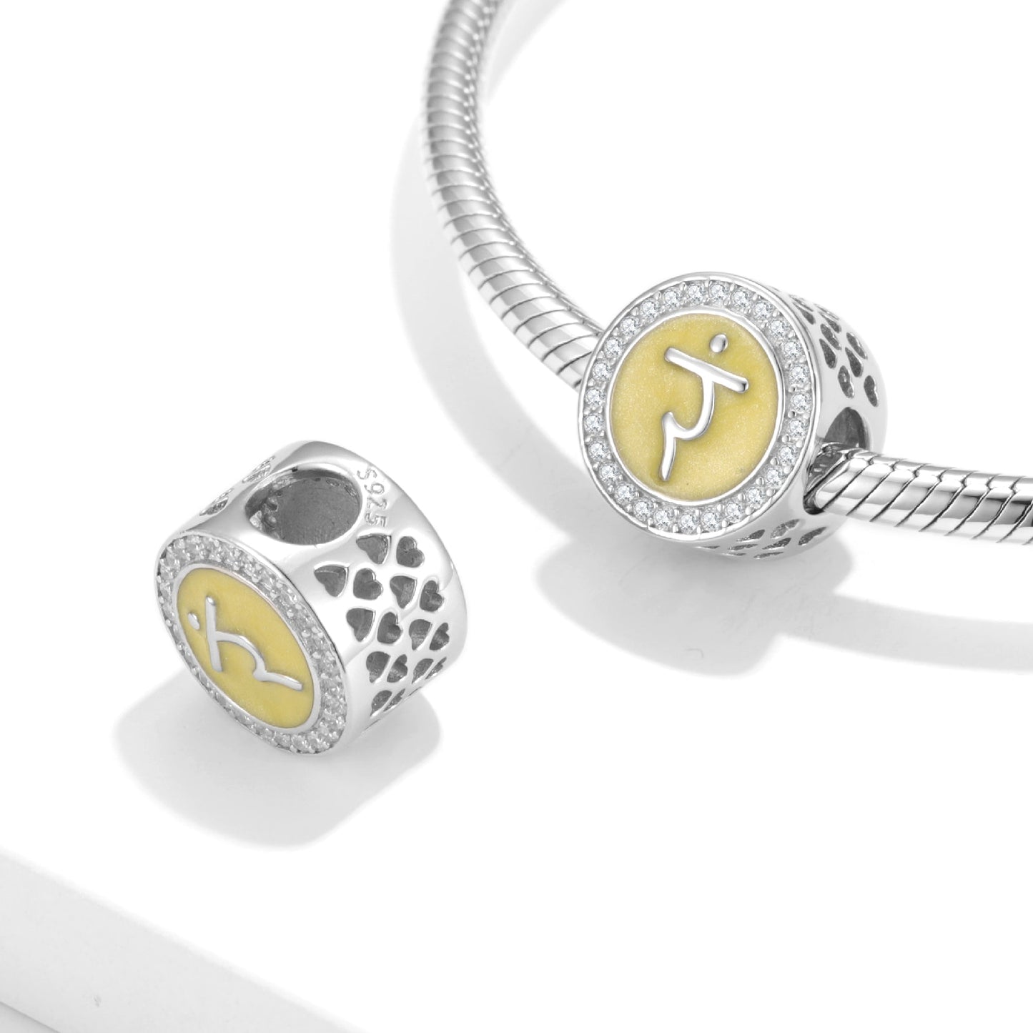 925 Sterling Silver Color Chakra Yoga Charm