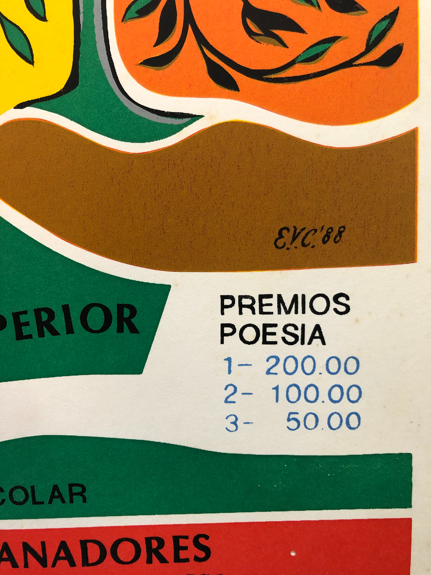 Cartel - Certamen de Poesias y Poemas