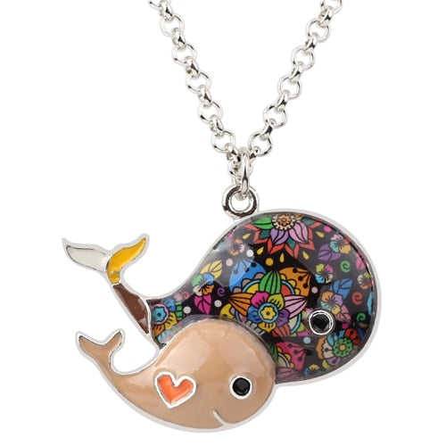 Whale Necklace PendantsChain