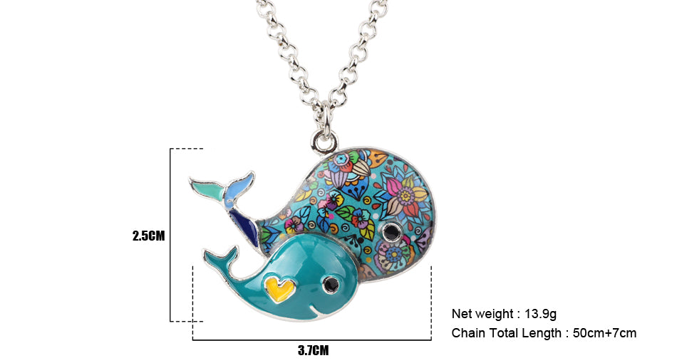 Whale Necklace PendantsChain