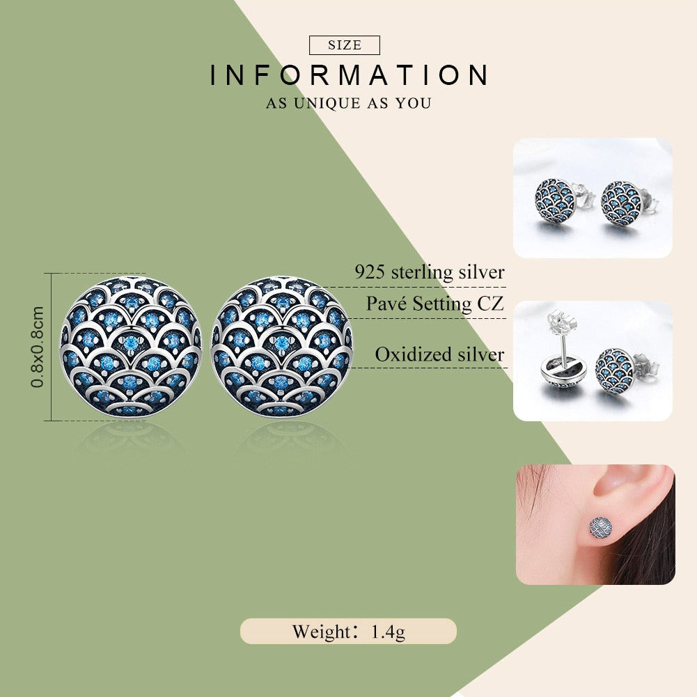 925 Sterling Silver Legend Of The Sea Earrinngs