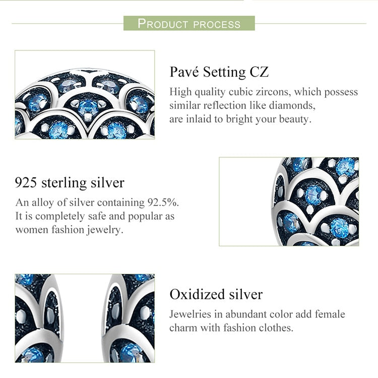 925 Sterling Silver Legend Of The Sea Earrinngs